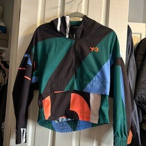 Y-3 adidas/ yohji Yamamoto qr zip hoodie